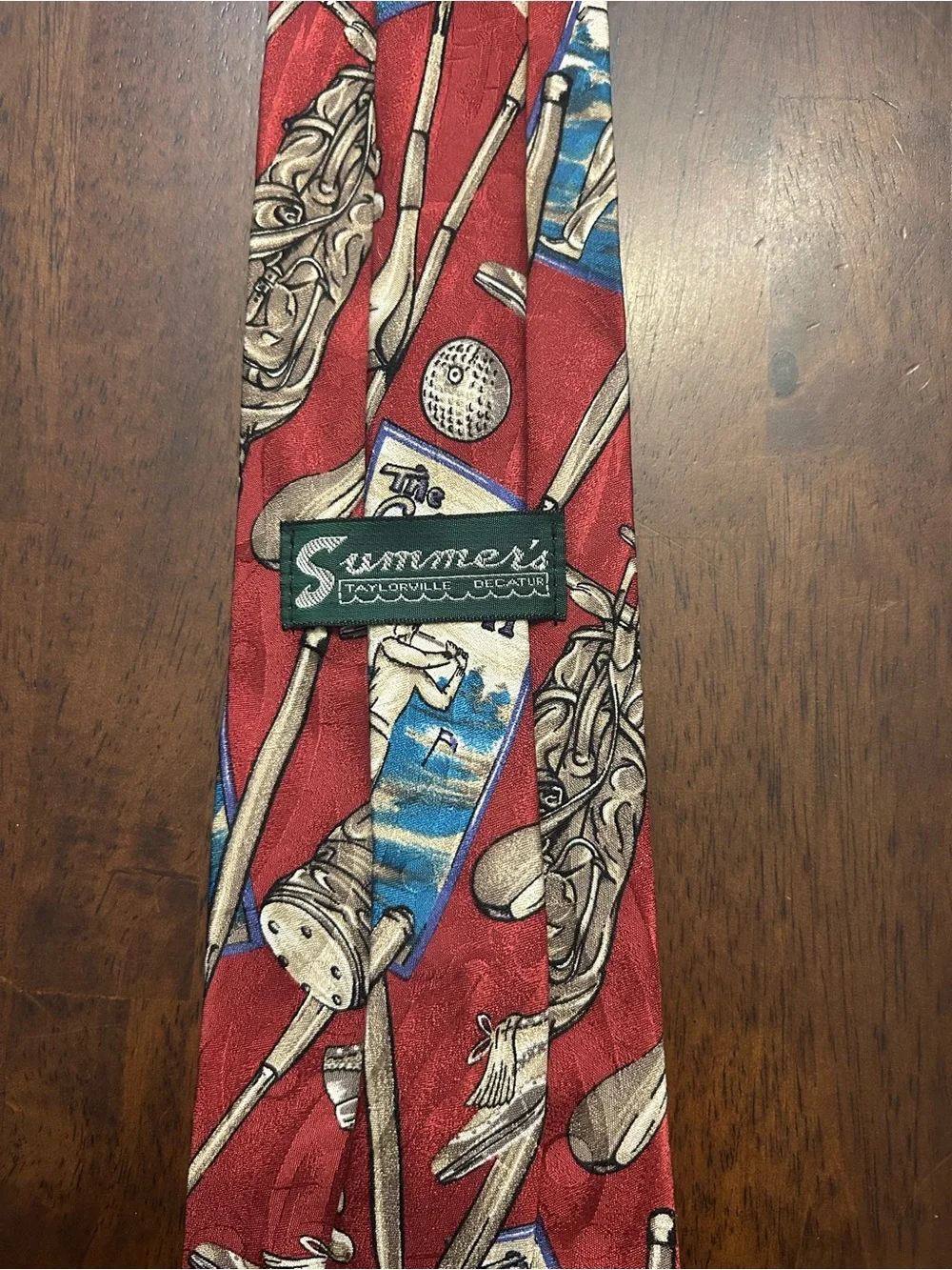 Vintage Golf 100% Silk Tie